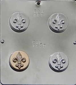 Fleur de Lis Chocolate Cookie Sandwich Mold 1632 NEW - Picture 1 of 2