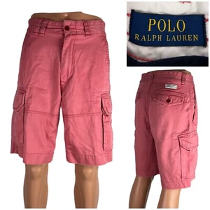 Polo Ralph Lauren Herren 30 x 10 (eigentlich) Cargoshorts verwaschenes Finish abgenutzt pink - Bild 1 von 12