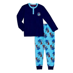 Boys Sonic the Hedgehog Pajamas Set Shirt Pants Video Game 4 5 6 7 8 10 12 SEGA - Picture 1 of 4