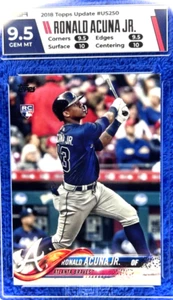 2018 Topps Update Ronald Acuna Jr Rookie Card RC #US250 HGA 9.5 - Picture 1 of 5