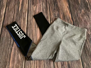 Women's Justice Active Striped Legging Pull On Legging Size 10 NICE - Picture 1 of 6