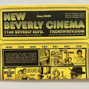 Nuevo folleto de película de cine Beverly - junio de 2023 - Los Ángeles, California - Imagen 1 de 2