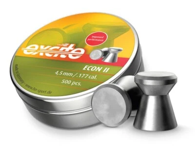 H&N Excite Econ II 500 Count WADCUTTER 4.5mm .177 Caliber Pellets GERMANY