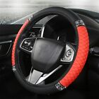 For Toyota Pu Red W Diamonds Car Steering Wheel Cover Breathable Non Slip Wrap