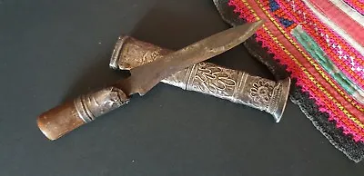 Old Burmese Dha Dagger With Silver Sheath …beautiful Collection Piece • 341.93$