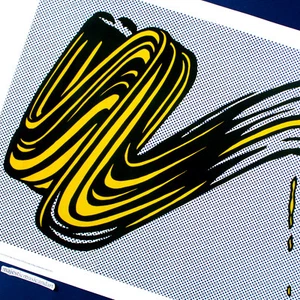 ROY LICHTENSTEIN ESTATE BRUSHSTROKE ENGLAND POP ART POSTER - Picture 1 of 3