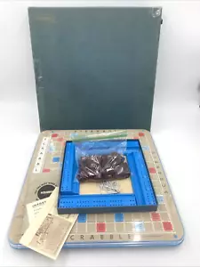 Juego de crucigramas SCRABBLE 1977 edición de lujo tablero tocadiscos COMPLETO - Imagen 1 de 13