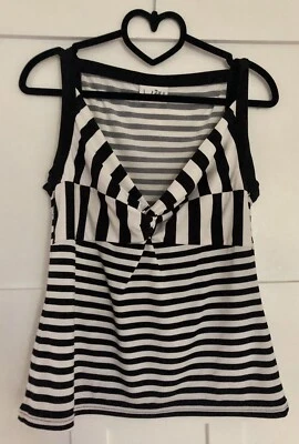 JOSEPH RIBKOFF DESIGNER RETRO VINTAGE 90s SINGLET TANK TOP SHIRT STRIPE STRIPED - Image 1 of 4