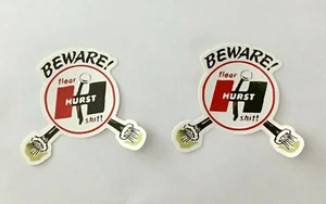 2-PACK HURST HOT ROD RAT FINK BIKER MOTORCYCLES TOOLS GUNS STICKERS - Picture 1 of 1