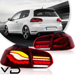 Pair VLAND LED Red Tail Lights For VW Volkswagen Golf 6 MK6 2010-14 w/Sequential - Picture 1 of 16