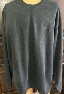 IZOD Varsity Fleece Sweatshirt Charcoal Gray Big & Tall Men’s 2XLT NWT Crew Neck - Picture 1 of 20