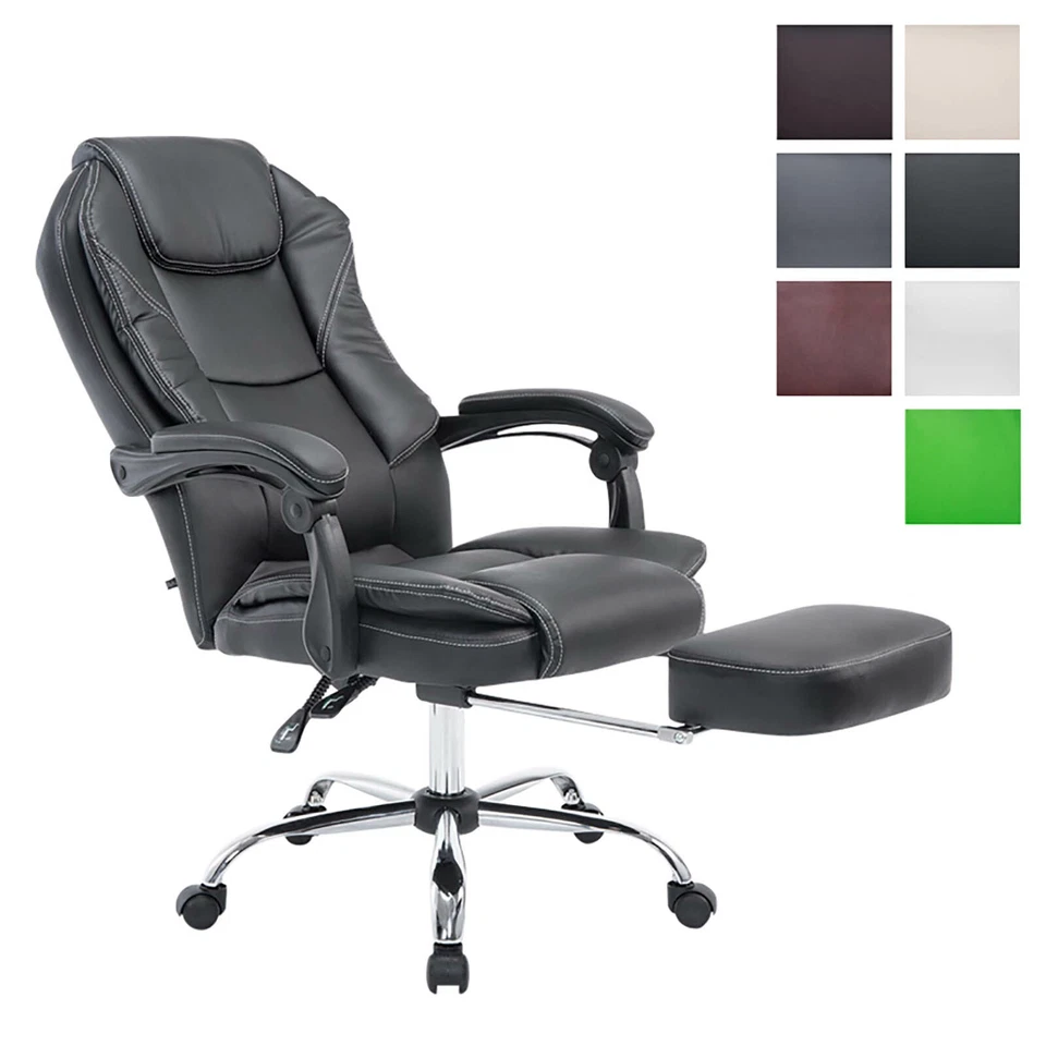 Bürostuhl CASTLE Fußablage Armlehne Chefsessel Drehstuhl Schreibtischstuhl NEU - Bild 1 von 1