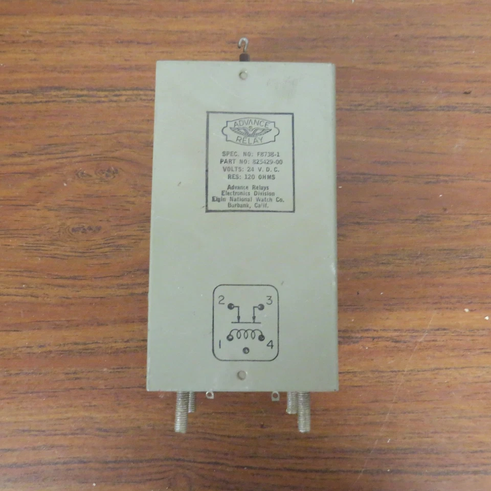 + Vintage1957 ADVANCE RELAY 825429-00 24VDC 120OHMS  - Image 1 of 1
