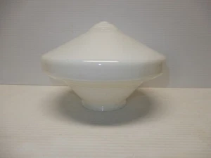 ANTIQUE ORIGINAL ART DECO MILK GLASS CEILING LIGHT SHADE - Picture 1 of 3