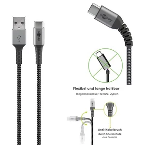 HighSpeed USB C Schnellladekabel Datenkabel f Samsung Galaxy A13 M12 M13 M20 M21 - Afbeelding 1 van 9