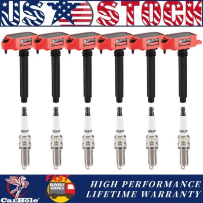 6x bujías de iridio y bobina de encendido para Jeep Grand Cherokee 2016-2018 3,6 L Foto 1 de 4