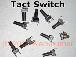 5, 10 unidades Microtaster Tactile Tact Switch Microinterruptor Botón 6x6x13mm - Imagen 1 de 3