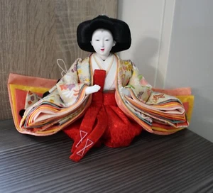 Traditional Japanese Hina Doll The Court Lady Festival Handmade Painted Figure - Picture 1 of 4