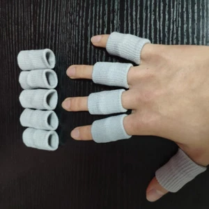 10Pcs Finger Sleeves Compression Brace Splint Arthritis Sports Protector - Picture 1 of 23