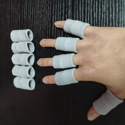 10Pcs Finger Sleeves Compression Brace Splint Arthritis Sports Protector - Image 1 of 4