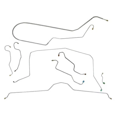 Комплект тормозной магистрали с ручными дисковыми трубками 1969 Chevrolet Corvette оригинальная сталь 8 шт. - Изображение 1 из 4