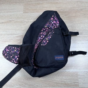 Jansport Airlift Sling Backpack One Shoulder Strap Bag Pink  Floral Travel - Picture 1 of 6