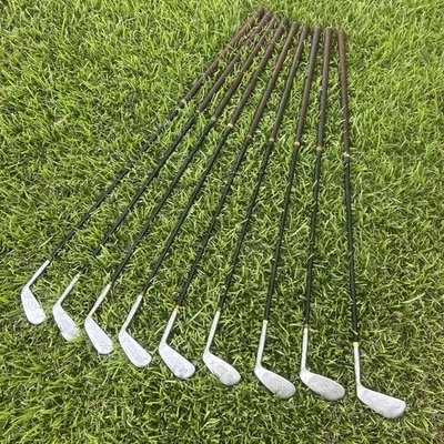 Vintage Antique MacGregor Golf Clubs Iron Set BAP Good Luck Niblick Mashie Wedge - Image 1 of 4