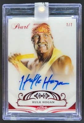 2019 Leaf 珍珠绿巨人霍根签名红色 /7 #AU-HH1 CC9 — 第 1/4 张图片