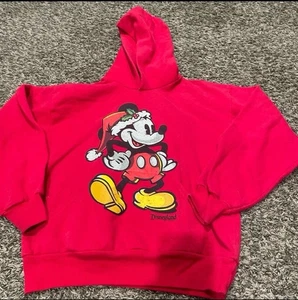 Disneyland Resort, Vantage Santa, Mickey Mouse, Hoodie, Kids Size Large - Picture 1 of 4