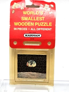 Karnan World's Smallest Wooden Jigsaw Puzzle Earth from the Moon - NIB vintage - Picture 1 of 4