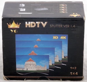 1x4 HDMI splitter 1 input to 4 Outputs for four output displays simultaneously - Picture 1 of 6