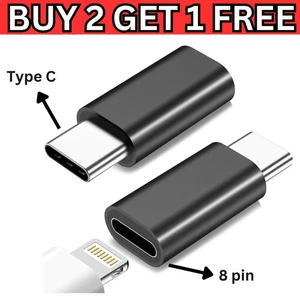 For iPhone to Type C USB C Adapter Converter Fast Charging Data Connector OTG UK - Picture 1 of 10