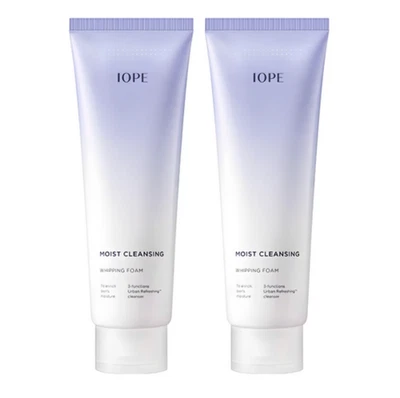 [IOPE]Moist Cleansing Whipping Foam 180ml X 2ea Hydrating Deep Cleanser K-Beauty - Image 1 of 2