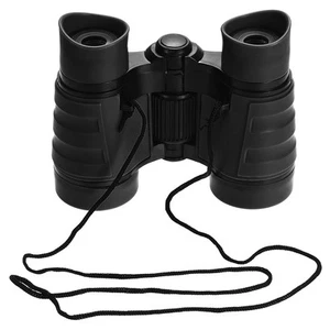Toy Binoculars 4X30 Compact Foldable Binoculars Shockproof Black w Neck Strap - Picture 1 of 6