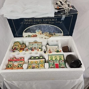 Colección de Navidad "Home Town America", Porcelana Bisque Village Probado - Imagen 1 de 11