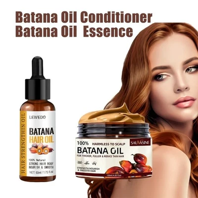 2pcs Batana Oil Hair Growth Set Cream & Oil Natural Scalp Repair Anti-Hair Loss - Image 1 of 4