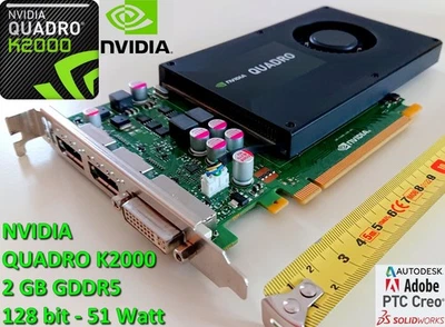 Scheda video GPU NVIDIA Quadro K2000 2 GB GDDR5 (HP) 51W 2xDisplayPort, 1xDVI 4K - Immagine 1 di 4
