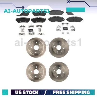 Rotores de freno delanteros traseros + kit de herrajes de pastillas de freno para Chevrolet Optra 2004-2007 Foto 1 de 4