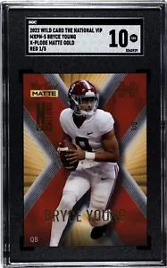 2022 Wild Card MATTE Nazionale VIP X-Plode Oro Rosso /5 Bryce Young #MXPN-5 SGC 10 - Foto 1 di 1