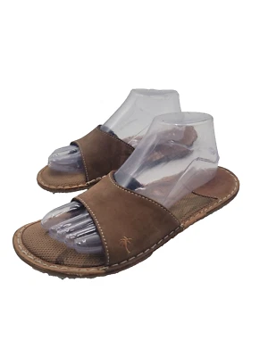 Sandalias planas informales de cuero marrón Margaritaville para mujer talla 8 Negril Foto 1 de 4