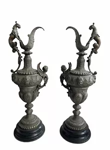 19th Century Ewer / Candle Holder ~ Ansonia Clock Co ~ griffins - Picture 1 of 12