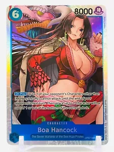 BOA HANCOCK - SUPER RARE FOIL - Op07-051 - One Piece 500 Years in Future TCG NM - Picture 1 of 2