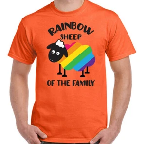 GAY PRIDE T-SHIRT LGBT Love Peace Equality Black Sheep of the Family LGBTQI - Picture 1 of 25