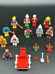 Block World minifigures lot used (19 pieces) Christmas Figures & 1 Magic Johnson - Picture 1 of 8
