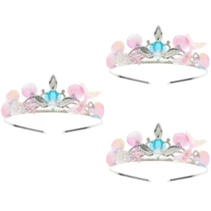3 Pack Mermaid Hair Crown Holiday Headbands Baby Girl - Picture 1 of 12