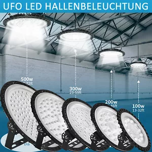 UFO LED Hallenbeleuchtung Deckenstrahler Werkstatt Industrielampe Hallenleuchte# - Bild 1 von 22