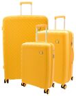 Ekskluzywne walizki na kółkach twarda skorupa żółta bagaż lekki rozszerzalny