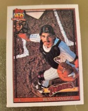 1991 Topps Cracker Jack Miniature Benny Santiago San Diego Padres #33 Series 1
