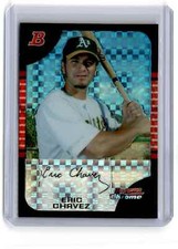 2005 Bowman Chrome X-Fractor Eric Chavez 195/225 Oakland Athletics #2