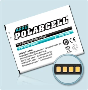 Batería PolarCell para Samsung Galaxy Mega 6.3 LTE GT-i9205 GT-19205 EB-B700BE Accu - Imagen 1 de 1